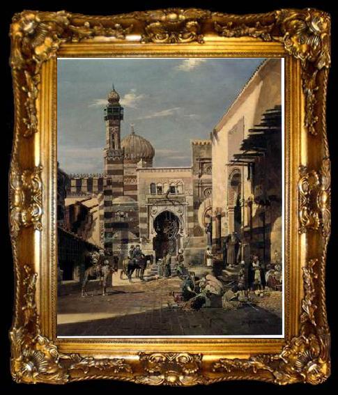 framed  unknow artist Arab or Arabic people and life. Orientalism oil paintings 558, ta009-2